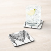 ケフィシーパレスチナのスカーフ伝統的ファブリック コースター (右側)