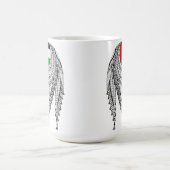 ケフィシーパレスチナのスカーフ伝統的ファブリック コーヒーマグカップ (中央)