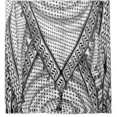 ケフィシーパレスチナのスカーフ伝統的ファブリック シャワーカーテン (正面)