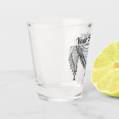 ケフィシーパレスチナのスカーフ伝統的ファブリック ショットグラス (左)