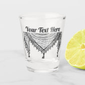 ケフィシーパレスチナのスカーフ伝統的ファブリック ショットグラス (正面)