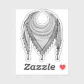 ケフィシーパレスチナのスカーフ伝統的ファブリック シール (シート)