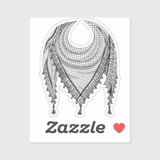 ケフィシーパレスチナのスカーフ伝統的ファブリック シール (シート)