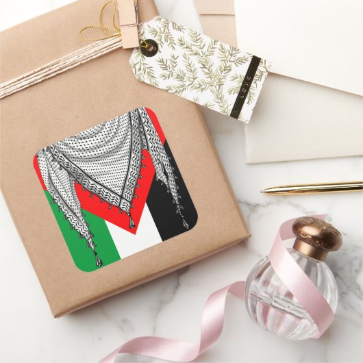 ケフィシーパレスチナのスカーフ伝統的ファブリック スクエアシール (ギフト)