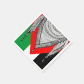 ケフィシーパレスチナのスカーフ伝統的ファブリック スタンダードカクテルナプキン (角)