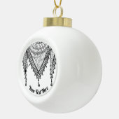 ケフィシーパレスチナのスカーフ伝統的ファブリック セラミックボールオーナメント (右)