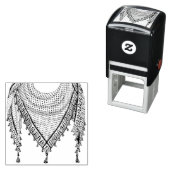 ケフィシーパレスチナのスカーフ伝統的ファブリック セルフインキングスタンプ (インサイチュ)