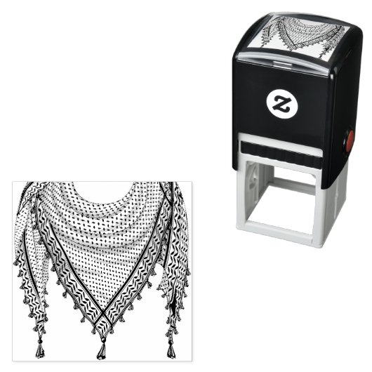 ケフィシーパレスチナのスカーフ伝統的ファブリック セルフインキングスタンプ (インサイチュ)