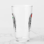 ケフィシーパレスチナのスカーフ伝統的ファブリック タンブラーグラス (左)