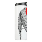 ケフィシーパレスチナのスカーフ伝統的ファブリック タンブラー (回転左)