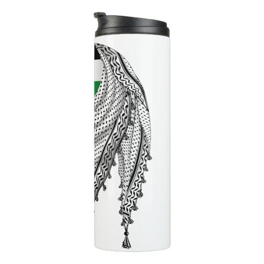 ケフィシーパレスチナのスカーフ伝統的ファブリック タンブラー (回転右)