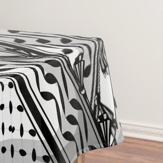 ケフィシーパレスチナのスカーフ伝統的ファブリック テーブルクロス (インサイチュ)