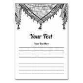 ケフィシーパレスチナのスカーフ伝統的ファブリック テーブルナンバー (裏面)