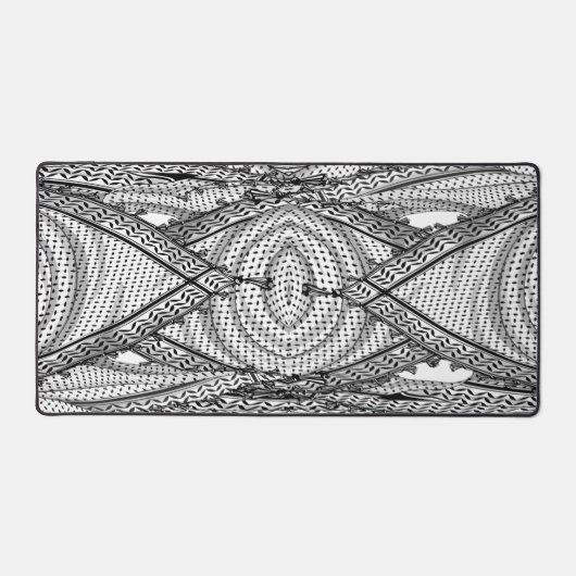 ケフィシーパレスチナのスカーフ伝統的ファブリック デスクマット (正面)