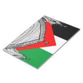 ケフィシーパレスチナのスカーフ伝統的ファブリック ノートパッド (アングル)