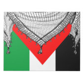 ケフィシーパレスチナのスカーフ伝統的ファブリック ノートパッド (正面)