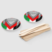 ケフィシーパレスチナのスカーフ伝統的ファブリック ハンドファン (組立なし)