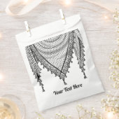 ケフィシーパレスチナのスカーフ伝統的ファブリック フェイバーバッグ (クリップ留めされた状態)