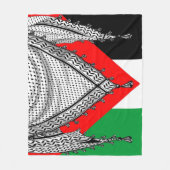 ケフィシーパレスチナのスカーフ伝統的ファブリック フリースブランケット (正面)