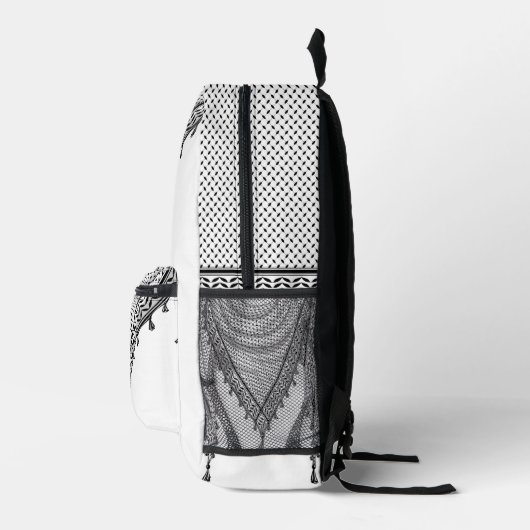 ケフィシーパレスチナのスカーフ伝統的ファブリック プリントバックパック (右)