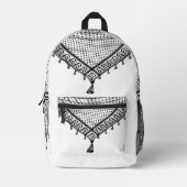 ケフィシーパレスチナのスカーフ伝統的ファブリック プリントバックパック (正面)