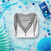 ケフィシーパレスチナのスカーフ伝統的ファブリック ペーパープレート (パーティー)