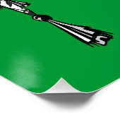 ケフィシーパレスチナのスカーフ伝統的ファブリック ポスター (コーナー)