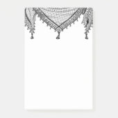 ケフィシーパレスチナのスカーフ伝統的ファブリック ポストイット (正面)