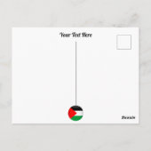 ケフィシーパレスチナのスカーフ伝統的ファブリック ポストカード (裏面)