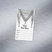 ケフィシーパレスチナのスカーフ伝統的ファブリック マグネット名刺 (インサイチュ)