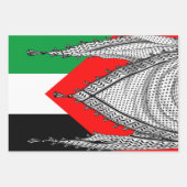 ケフィシーパレスチナのスカーフ伝統的ファブリック ラッピングペーパーシート (正面2)