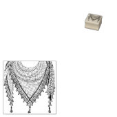 ケフィシーパレスチナのスカーフ伝統的ファブリック ラバースタンプ (押印)