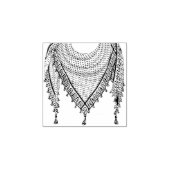 ケフィシーパレスチナのスカーフ伝統的ファブリック ラバースタンプ (インプリント)