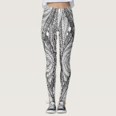 ケフィシーパレスチナのスカーフ伝統的ファブリック レギンス (正面)