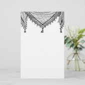 ケフィシーパレスチナのスカーフ伝統的ファブリック 便箋 (スタンド正面)