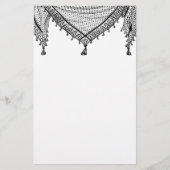 ケフィシーパレスチナのスカーフ伝統的ファブリック 便箋 (正面)