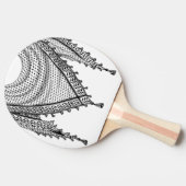 ケフィシーパレスチナのスカーフ伝統的ファブリック 卓球ラケット (横)