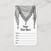 ケフィシーパレスチナのスカーフ伝統的ファブリック 名刺 (正面)