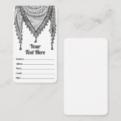 ケフィシーパレスチナのスカーフ伝統的ファブリック 名刺 (正面/裏面)