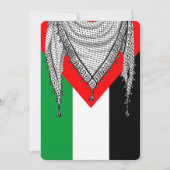 ケフィシーパレスチナのスカーフ伝統的ファブリック 招待状 (正面)