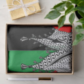 ケフィシーパレスチナのスカーフ伝統的ファブリック 薄葉紙 (ギフト)