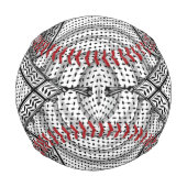 ケフィシーパレスチナのスカーフ伝統的ファブリック 野球ボール (正面)