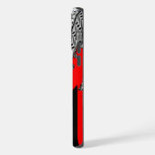 ケフィシーパレスチナのスカーフ伝統的ファブリック iPhoneケース (左側面)