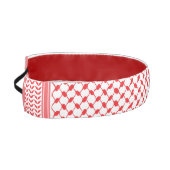 ケフィシーパレスティナ模様レッド アスレチックヘッドバンド (左)