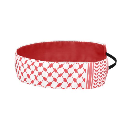 ケフィシーパレスティナ模様レッド アスレチックヘッドバンド (右)