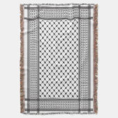 ケフィシーパレスティナ模様 スローブランケット (正面縦)