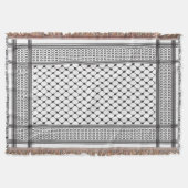 ケフィシーパレスティナ模様 スローブランケット (正面)