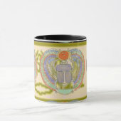 ケフリ・カルトゥーシュのエジプトのスカラブ マグカップ (中央)