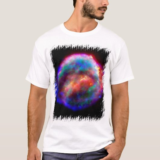 ケプラーの超新星残骸 NASA ハッブル宇宙写真 Tシャツ (正面)