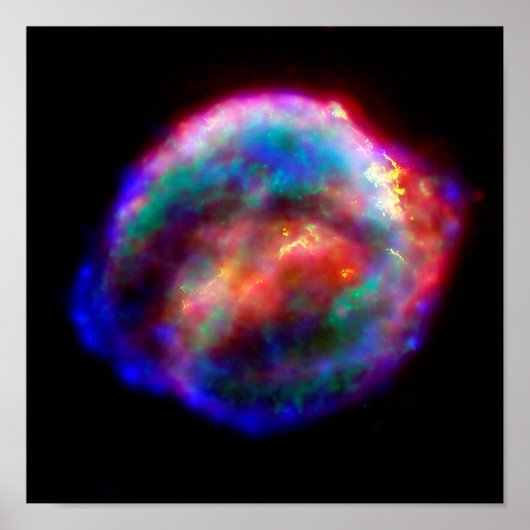 ケプラーの超新星残骸NASAハッブル宇宙写真 ポスター (正面)
